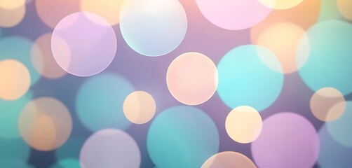 Abstract pastel circles bokeh background design