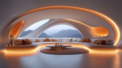 Fototapeta premium Cozy and Inviting Bedroom Featuring a Spacious Bed Complemented by a Comfortable Couch Creating a Relaxing Atmosphere Ideal for Rest and Leisure in a Stylish and Contemporary Setting