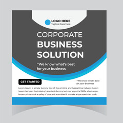 Business webinar marketing agency  social media post design and web template square flyer design 