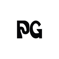 PG monogram logo design letter text name symbol monochrome logotype alphabet character simple logo
