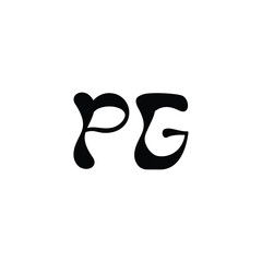 PG monogram logo design letter text name symbol monochrome logotype alphabet character simple logo