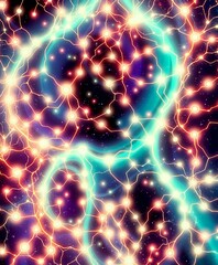 Obraz premium Cosmic Nebula - Close Up in Stunning Blue & Purple Hues