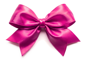 pink bow isolated on white background