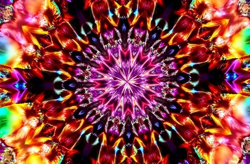 Vibrant Kaleidoscope of Colorful Crystals - Futuristic Abstract Background