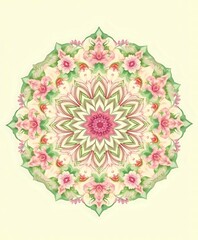 Vibrant Floral Mandala Art - Serene Nature Wallpaper