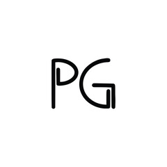 PG monogram logo design letter text name symbol monochrome logotype alphabet character simple logo