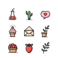 set of icons for valentines