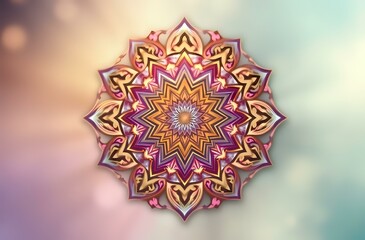 Vibrant Mandala Flower Sacred Geometry Art