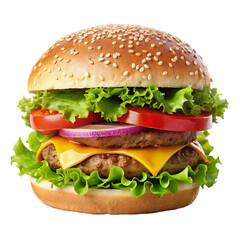 hamburger isolated on white