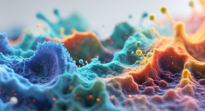 Abstract Colorful Chemical Reaction Background for Science Education and Exploration.