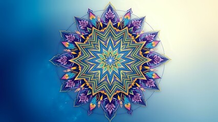 Vibrant Mandala Wallpaper with Sacred Geometry and Florals