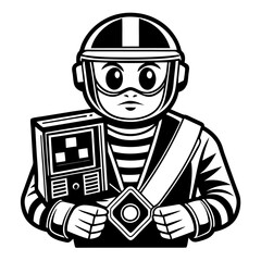 A retro video game character High Quality Editable Vector Design and illustration