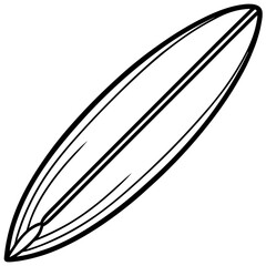 Stylish Surfboard Outline Vector