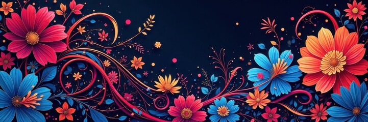 Intricate, swirling line patterns form elegant floral motifs , luxury, arabesque, repeat