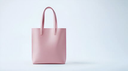 A pale pink tote bag on a white background. Perfect for showcasing your designs or branding.