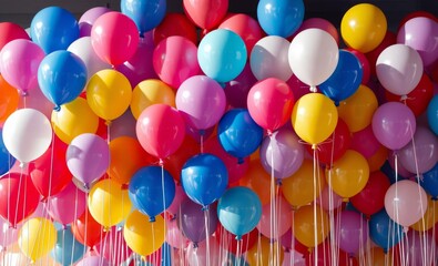 Colorful balloons in various sizes and shades for celebrations and events balloon background balloon background party holiday celebration decoration