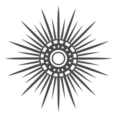 A Stylized Sun Rays Emanating From A Central Circles High Quality Editable Vector Design and illustration