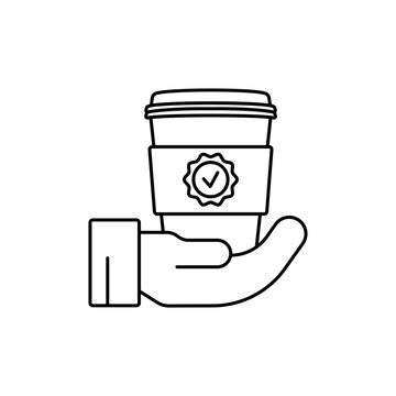 recommend clip art: Takeaway Coffee Cup Outline Icon for Coffee Culture
