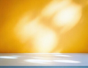 Sunlit Yellow Wall with Bright Surface 