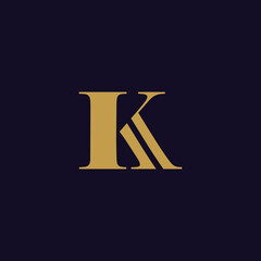 logo design flat icon letter K