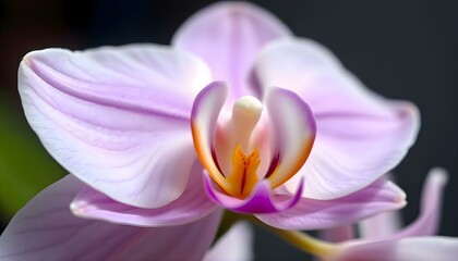 a close up of a purple flower with a black background