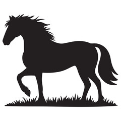 morgan horse silhouette, horse silhouette vector