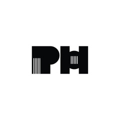 PH monogram logo design letter text name symbol monochrome logotype alphabet character simple logo