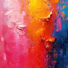 abstract art showcasing deep brush strokes using bright pastel colors