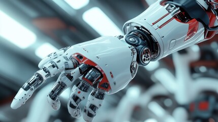 3D rendering of a robotic leg component