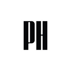 PH monogram logo design letter text name symbol monochrome logotype alphabet character simple logo