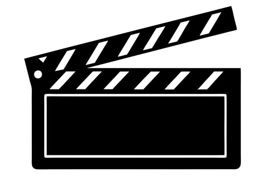 recommend clip art: Movie clapperboard silhouette, Clapperboard glyph icon, Movie clapper board,