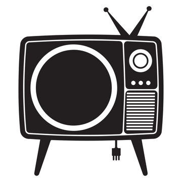recommend clip art: television silhouette vector, tv icon symbol