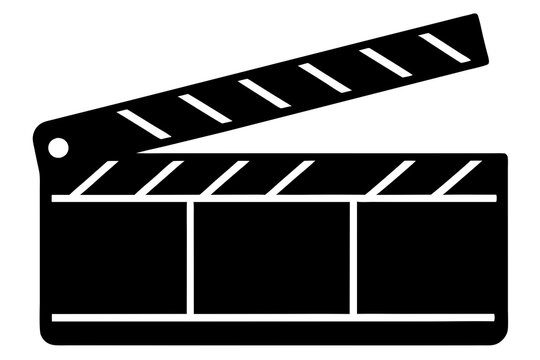 recommend clip art: Movie clapperboard silhouette, Clapperboard glyph icon, Movie clapper board,