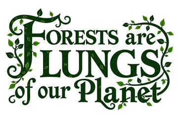 Fototapeta premium Elegant Typography Design for International Day of Forests: 