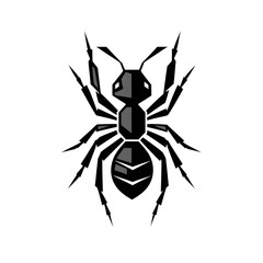 Obraz premium Minimalistic Black Ant Vector Illustration with Detailed Segments