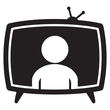recommend clip art: television silhouette vector, tv icon symbol