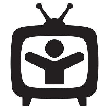 recommend clip art: television silhouette vector, tv icon symbol