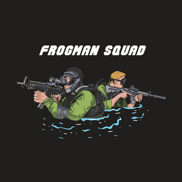 vector illustration of special army force