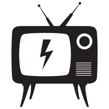 recommend clip art: television silhouette vector, tv icon symbol