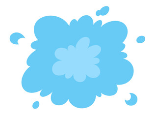 シンプルな水の爆発のエフェクトのイラスト素材