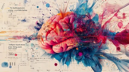 A digital art representation of the left and right brain background