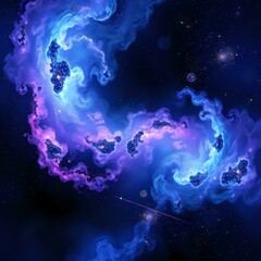 Obraz premium Cosmic Dreamscape: Vibrant Galactic Swirls in Space