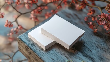 Fototapeta premium Business Card Mockup with Textures --ar 16:9 --v 6.1 Job ID: 29662292-383c-41c7-a150-1feab18c3a39