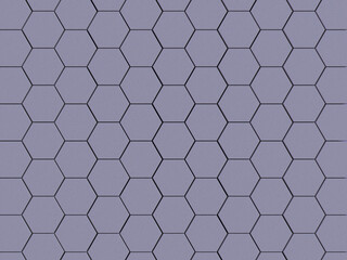 Naklejka premium 規則的に並んだ六角柱のフロアの3Dイラストレーション