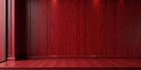 Rich Mahogany Interior Elegant Wood Wall and Floor Paneling for Design Inspiration