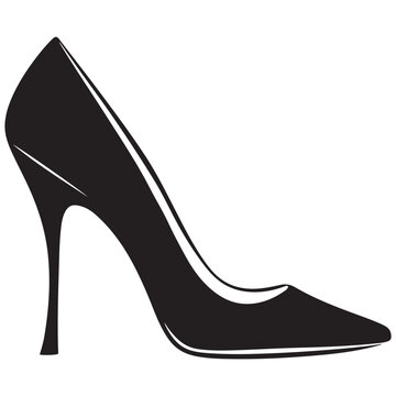 woman high heel icon, shoe high heel vector silhouette