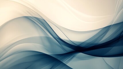 Abstract Blue and Beige Wave Design