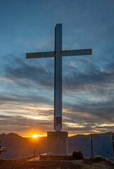 Iron cross on the mountain