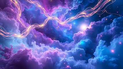 Cosmic Odyssey: Vibrant Nebula Dreamscape