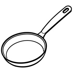 Clean and Simple Frying Pan Line Art